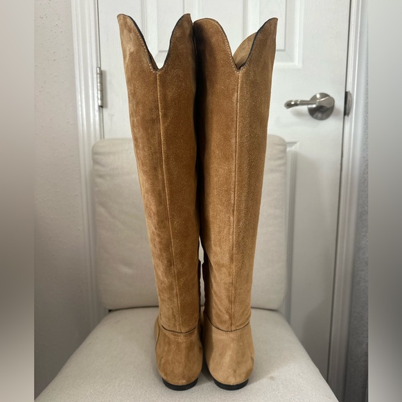 Conscious Woman’s Polo Ralph Lauren Brown Leather suede knee-high flat boots 6.5 - Picture 6 of 7